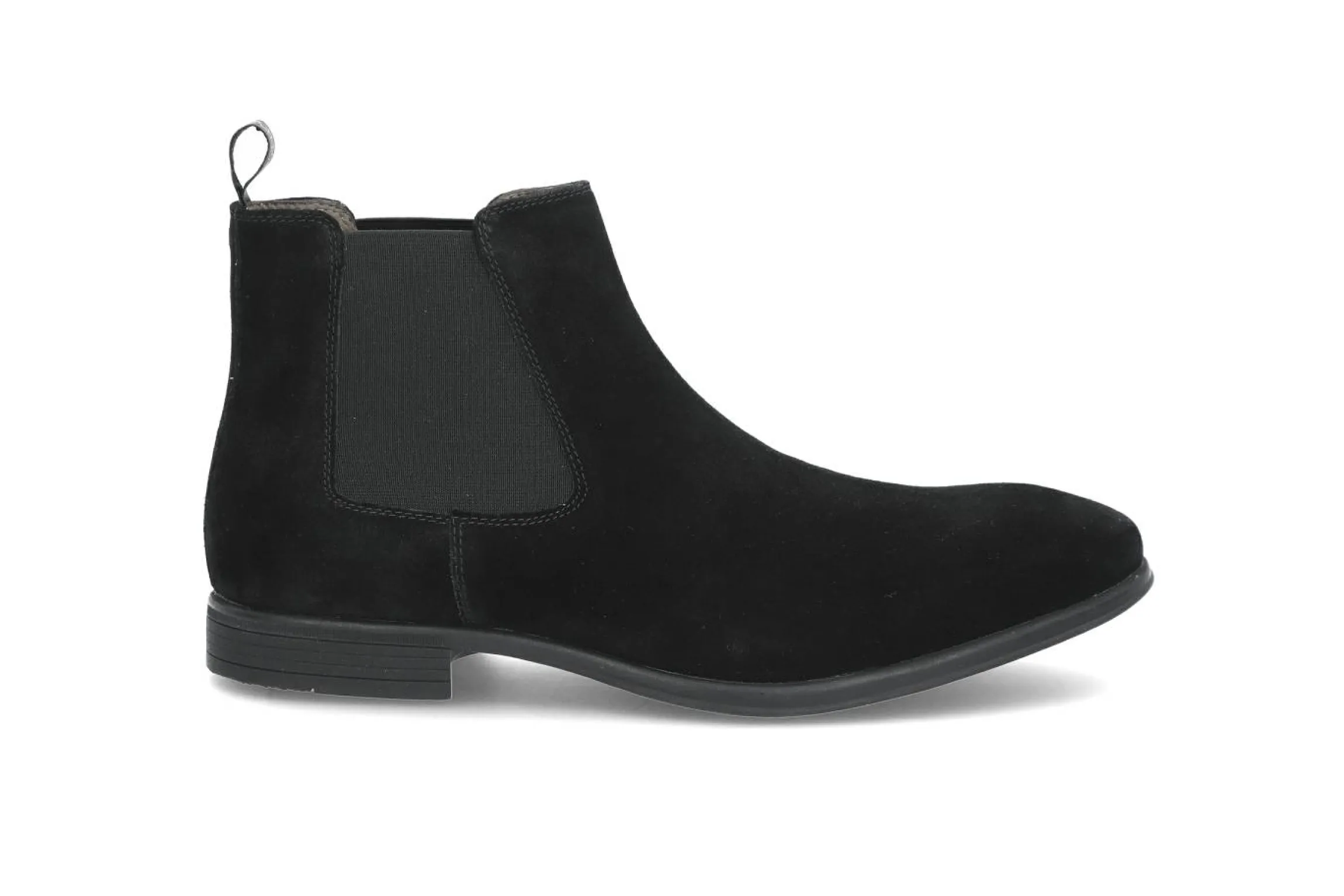 Chelseaboot i semsket skinn
