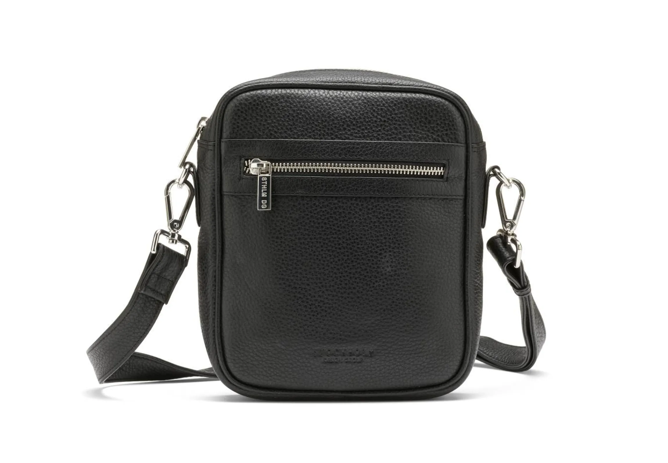 Crossbody veske i robust skinn
