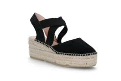 Espadrill i semsket skinn