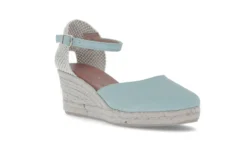 Espadrill i semsket skinn