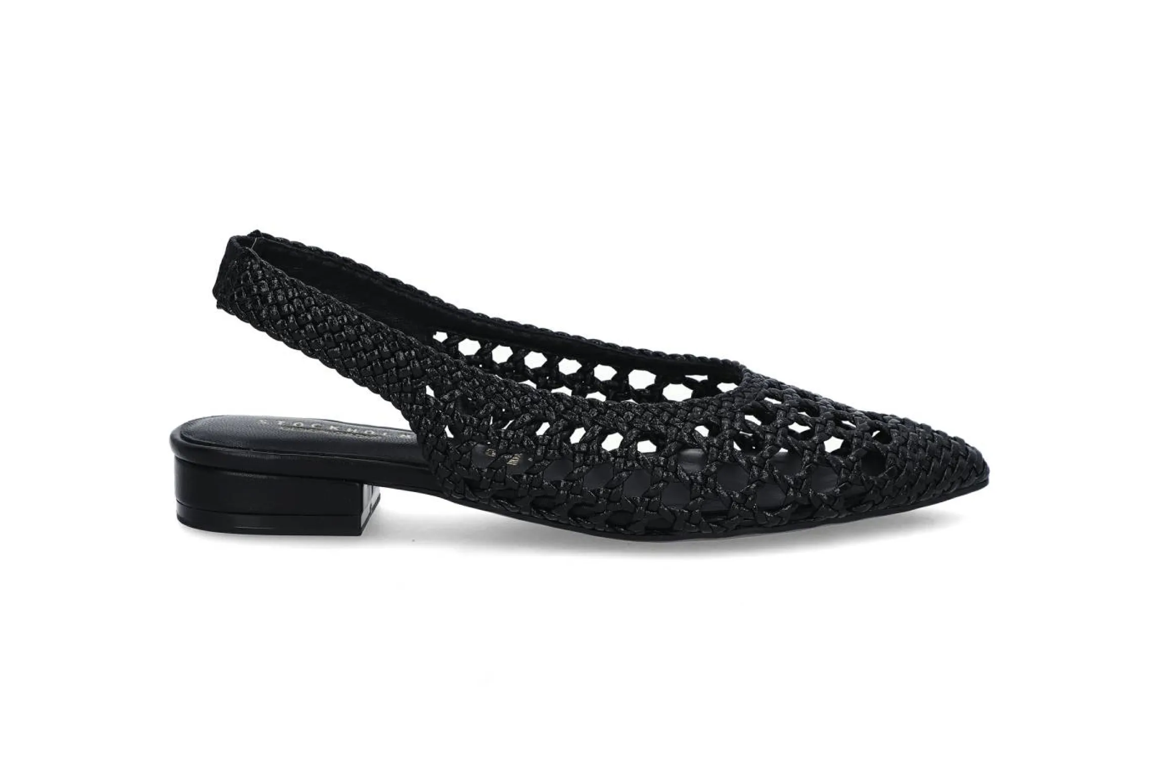 Interlace slingback pumps