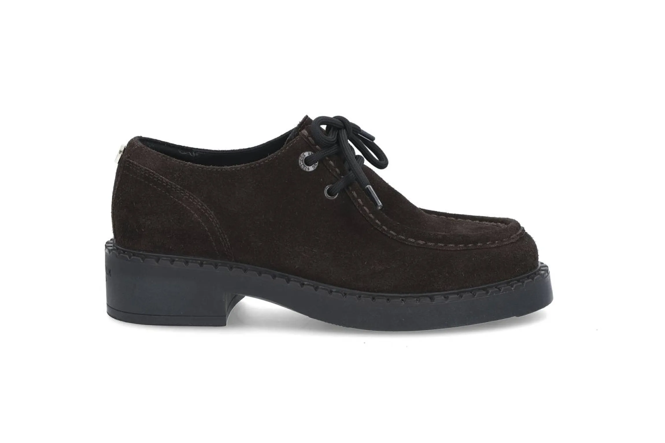 Semsket moc-toe snøresko