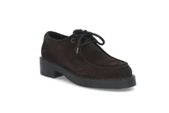 Semsket moc-toe snøresko
