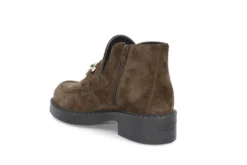 Semsket moc-toe støvlett