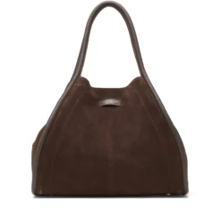 Shopper veske i semsket skinn