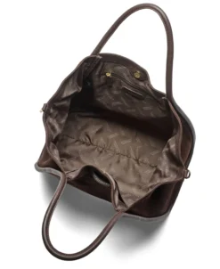 Shopper veske i semsket skinn