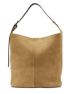 Shopper veske i semsket skinn