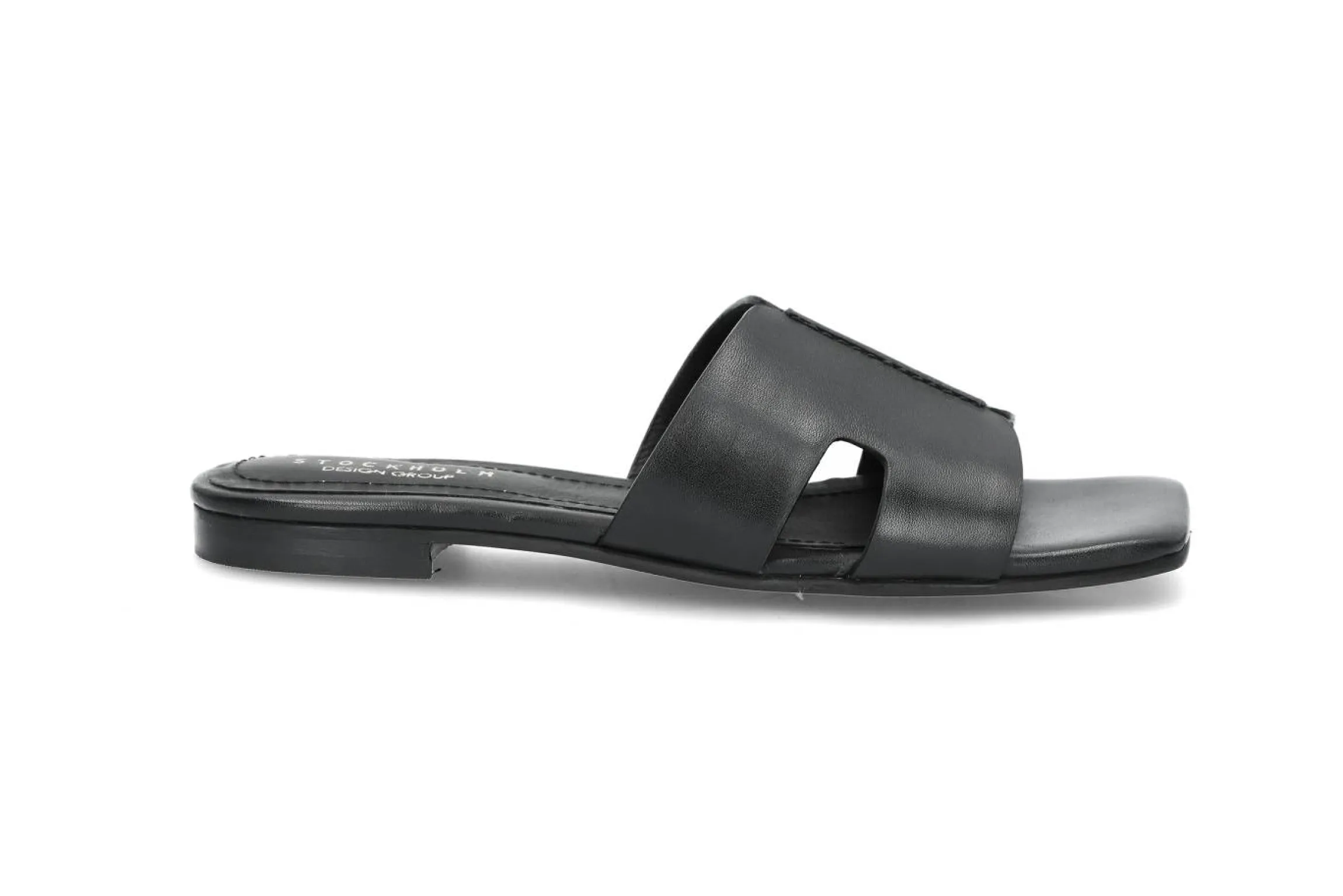 Slip-in skinnsandal