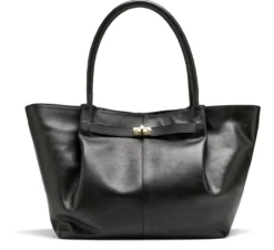 Stilren tote bag i skinn